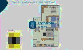 Imagem 5: Lançamento, Apartamento com 02 dormitórios, sacada e elevador em São José