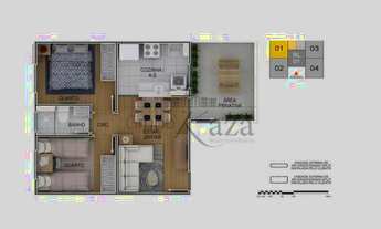 Imagem: Apartamento para aluguel tem 52 metros quadrados