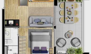 Imagem 3: Apartamento para venda tem 36 metros quadrados com 1 quarto em Jardim das Acácias - São Pa