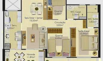 Imagem 6: EXR) Apartamento à venda no Luciano Cavalcante de 70m² com 3 quartos e 2 vagas