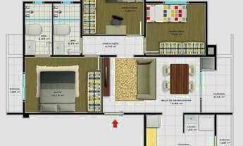 Imagem 7: Apartamento Padrão para Venda no Bairro Iririú em Joinville-SC
