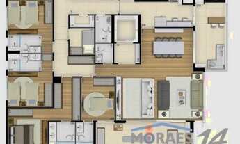 Imagem 4: Apartamento para Venda em São Paulo, Brooklin, 4 dormitórios, 4 suítes, 6 banheiros, 4 vag