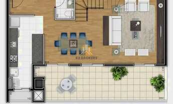 Imagem 4: Cobertura Duplex 3 suítes com 154m² à venda no Bacacheri, Curitiba/PR