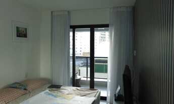 Imagem 6: Apartamento mobiliado quarto e sala barra prédio novo Barra com infra estrutura