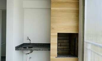 Imagem 4: APTO MAIS NOVO DE CUIABA, ACABAMENTO DIFERENCIADO, SALA, COZINHA E SACADA NO MESMO AMBIENT