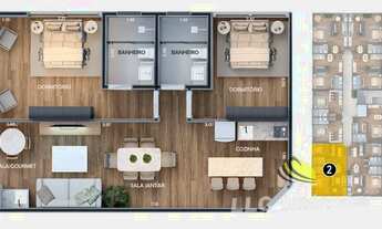 Imagem 3: Studio para Venda em Imbituba, Centro, 2 dormitórios, 1 suíte, 2 banheiros, 1 vaga