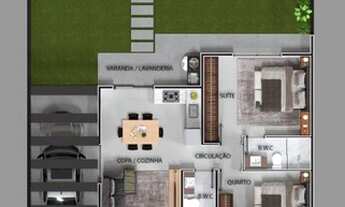 Imagem 2: Casa com 2 dormitórios, sendo 1 suíte, 65m² por R$ 350.000,00 na Itajuba - Barra Velha/SC