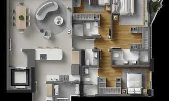 Imagem 2: BELÍSSIMO APARTAMENTO COM 03 SUITES - 03 GARAGENS