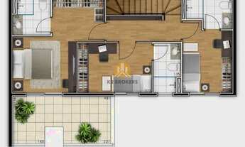 Imagem 5: Cobertura Duplex 3 suítes com 154m² à venda no Bacacheri, Curitiba/PR