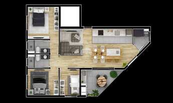 Imagem 3: Apartamento Residencial para Venda no Bairro Santa Felicidade