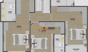 Imagem 3: Sobrado em condomínio com 177 m² , 3 suites à venda no bairro Seminário