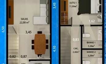 Imagem 2: Itaboraí-Centro, Casa 100m2 com 2 grandes suítes em Condomínio Fechado