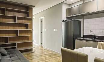 Imagem: Studio de frente, com vista e varanda gourmet