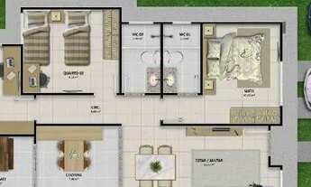 Imagem: Casa de 3/4 um suíte em Condomínio Fechado