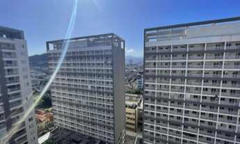 Imagem 2: Apartamento moderno com linda vista livre de 1 dorm à venda na Vila Matias em Santos - SP