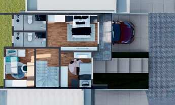 Imagem 6: Sobrado para venda 100 m², 3 quartos sendo 1 suíte, 2 vagas cobertas, no Xaxim - Curitiba