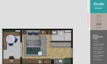 Imagem 5: Studio para venda com 29 metros quadrados com 1 quarto em Brás - São Paulo - SP