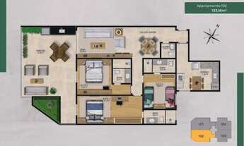 Imagem 5: Cobertura 3 Quartos - Lançamento na Benvindo de Novaes- Recreio dos Bandeirantes