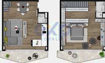 Imagem 2: Studio Duplex de 104,93 m² localizado na Rua Chilon, em frente à Av. Faria Lima!