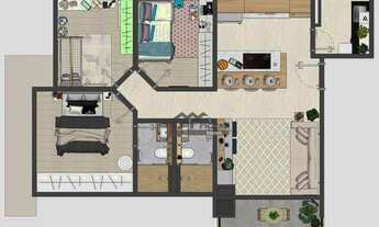 Imagem 7: Apartamento com 3 dormitórios à venda, 76 m² por R$ 318.840,00 - Cruzeiro - São José dos P