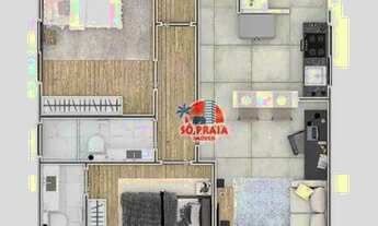 Imagem 4: Casa com 2 dormitórios à venda, 51 m² por R$ 280.000 - Vila Guilhermina - Praia Grande/SP