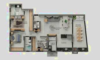 Imagem 6: Apartamento à venda, 3 quartos, 1 suíte, 2 vagas, Jardim Botânico - Uberlândia/MG