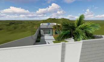 Imagem 2: )(- Linda casa linear e nova com 2 quartos e amplo quintal em Terras Altas