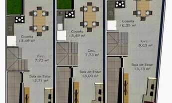 Imagem 7: Geminado triplex à venda no bairro Petrópolis - Joinville/SC