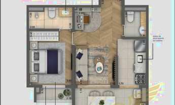 Imagem 3: Apartamento para Venda em São Paulo, Vila Mariana, 1 dormitório, 1 suíte, 2 banheiros, 1 v