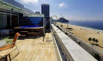 Imagem 2: Avenida Atlântica frente mar Cobertura para venda possui 442 m² com 4 suítes