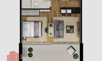 Imagem 4: Apartamento com 1 dormitório para alugar, 43 m² por R$ 6.957,00/mês - Itaim Bibi - São Pau