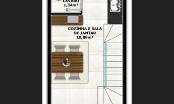 Imagem 5: Geminado para venda tem 61 metros quadrados no Aventureiro - Joinville - SC