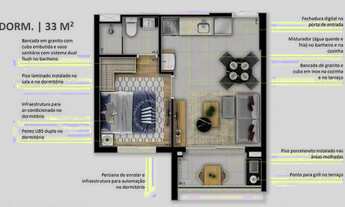 Imagem: Apartamento 1 Quarto a Venda, 33m² - Esplanada