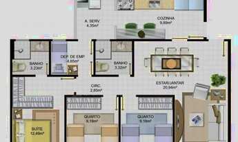 Imagem 2: Apartamento 3 quartos em Praia da Costa