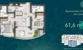 Imagem 2: Apartamento para venda tem 61 metros quadrados com 2 quartos em Horto Florestal - Salvador