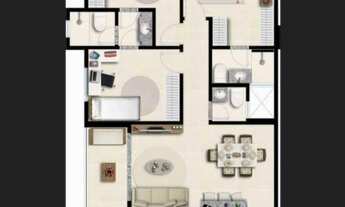 Imagem 4: Apartamento para venda com 82 metros quadrados com 3 quartos em Setor Sudoeste - Goiânia
