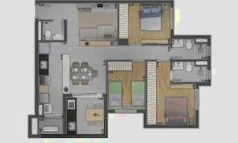 Imagem 3: Apartamento com 2 quartos, sendo 1 suíte, à venda, 68 m² por R$ 435.241 - Jardim Sul - Ube