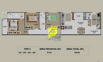 Imagem 6: Apartamentos com 3 dormitórios no Centro de Pinhais