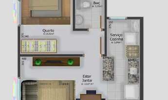 Imagem 2: Apartamento à venda, 1 quarto, sendo 1 suíte, Bairro Ilha da Figueira, Jaraguá do Sul/ SC