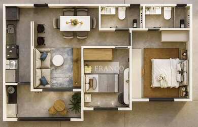 Imagem 6: Apartamento com 2 dormitórios à venda, 70 m² - Residencial Portal da Mantiqueira - Taubaté