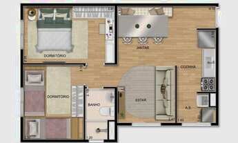 Imagem: Apartamento com 2 dormitórios à venda