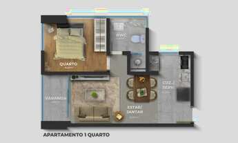 Imagem 2: Apartamento para venda ainda na planta com 1 quarto em Universitário - Caruaru - PE