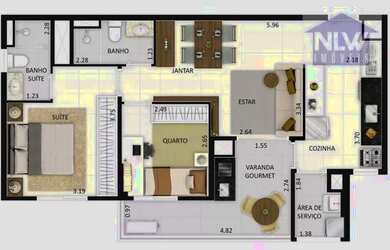 Imagem 2: Apartamento com 2 dormitórios à venda, 66 m² por R$ 854.612,64 - Tatuapé - São Paulo/SP