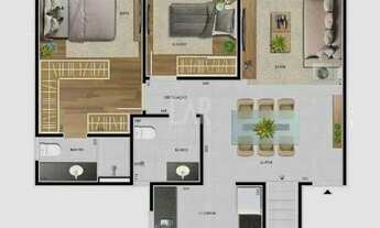 Imagem 7: Área Privativa à venda, 2 quartos, 1 suíte, 2 vagas, Castelo - Belo Horizonte/MG