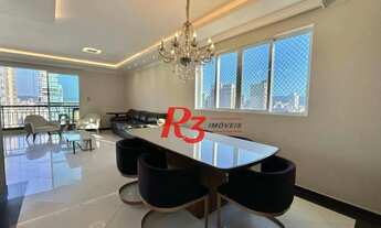 Imagem 2: Apartamento com 3 dormitórios para alugar, 138 m² por R$ 16.000,00/mês - Gonzaga - Santos