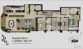 Imagem 6: Apartamento à venda em Goiânia, Setor Oeste, com 4 suítes, com 232 m², Sunna By Opus