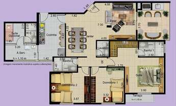 Imagem 2: Apartamento em Embu das Artes 3 dorm sendo 1 suíte e varanda Gourmet