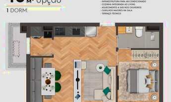 Imagem 3: Apartamento para venda possui 40 metros quadrados com 1 quarto em Jardim Aurélia - São Pau