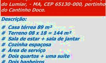 Imagem 4: Passo Casa no Lima Verde 89 m², 02 quartos + 01 suíte, 02 vagas, pertinho do Cantinho D