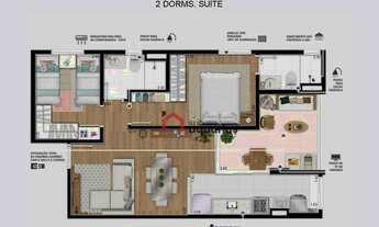 Imagem 3: Apartamento com 2 dormitórios à venda, 63 m² por R$ 445.000,00 - Jardim Satélite - São Jos